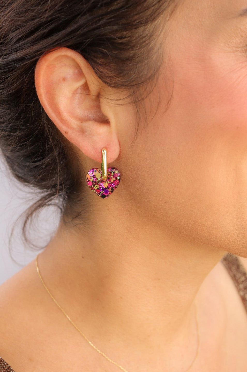 Créoles Victoire Paillettes Halloween Rose