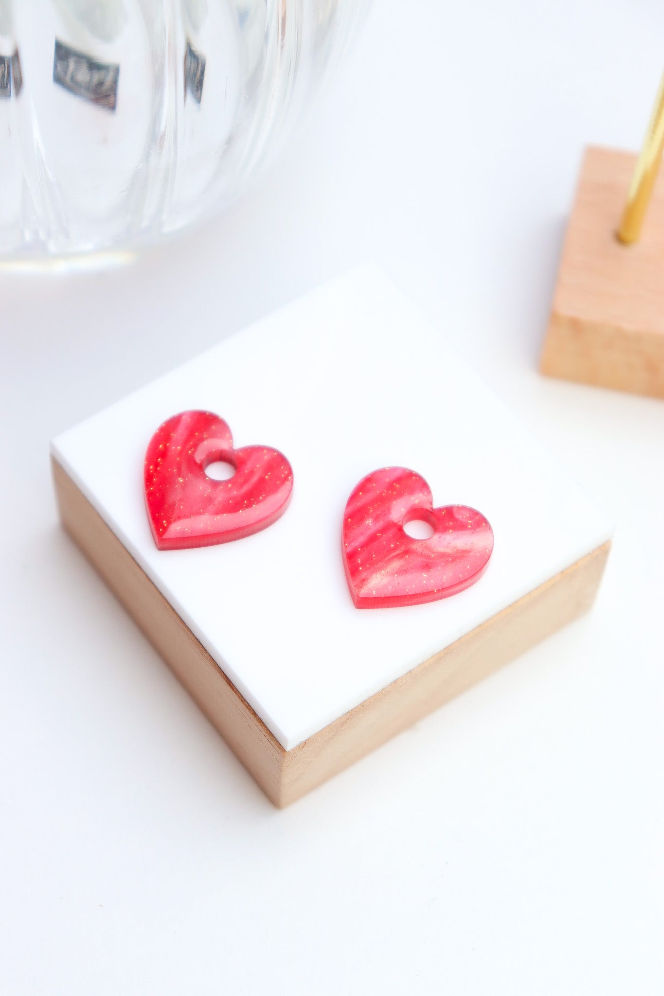 Créoles Victoire Nacré Rouge