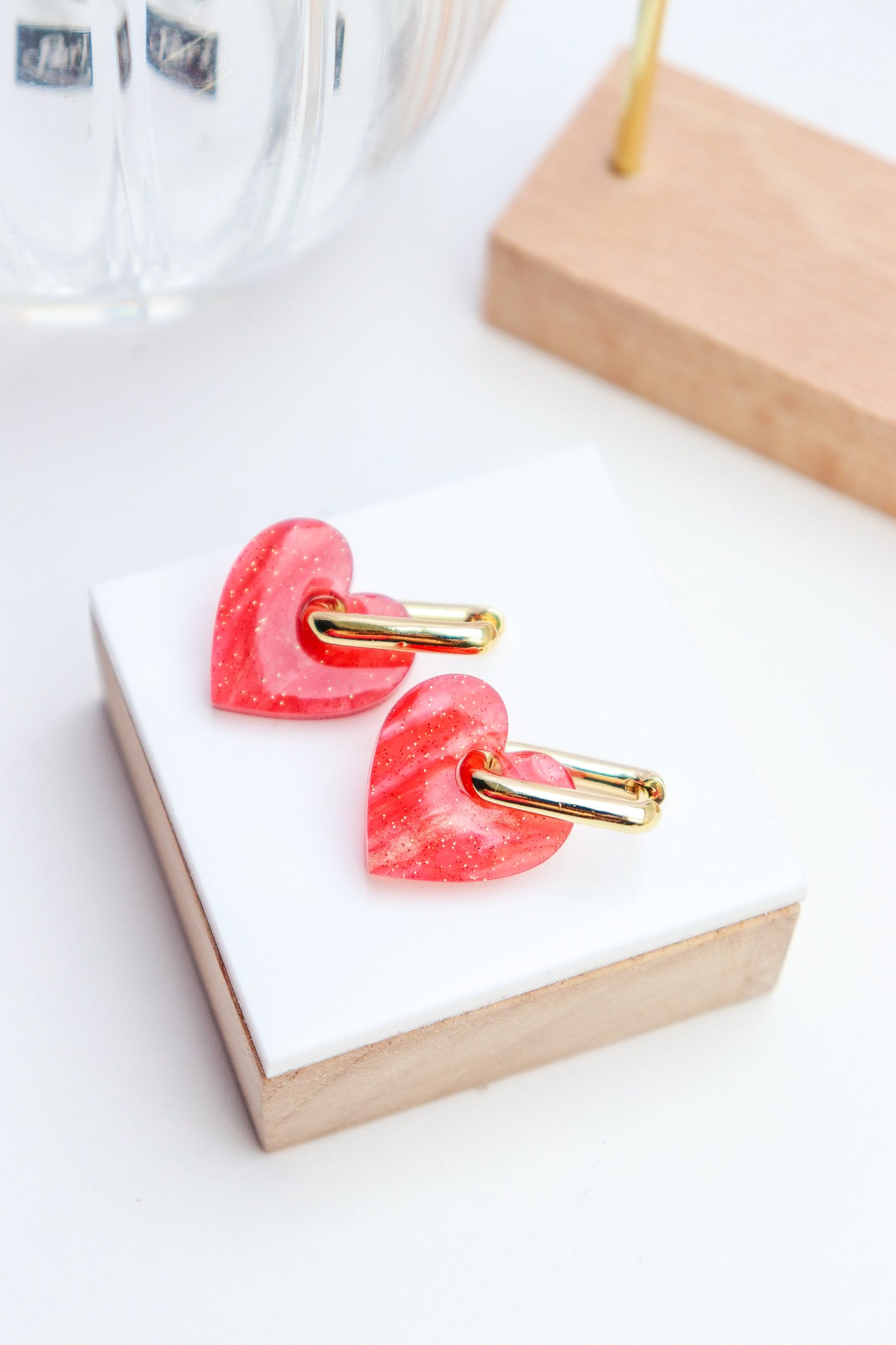 Créoles Victoire Nacré Rouge