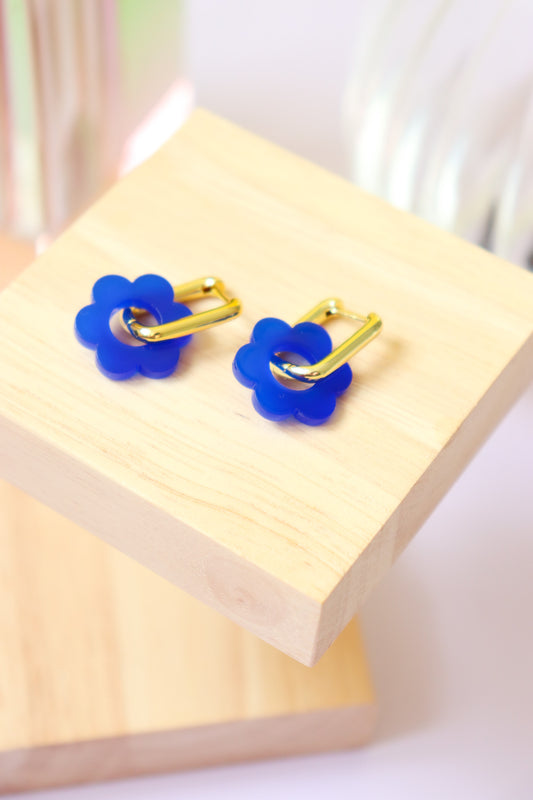Boucles d'oreilles Vivienne Bleu Roi