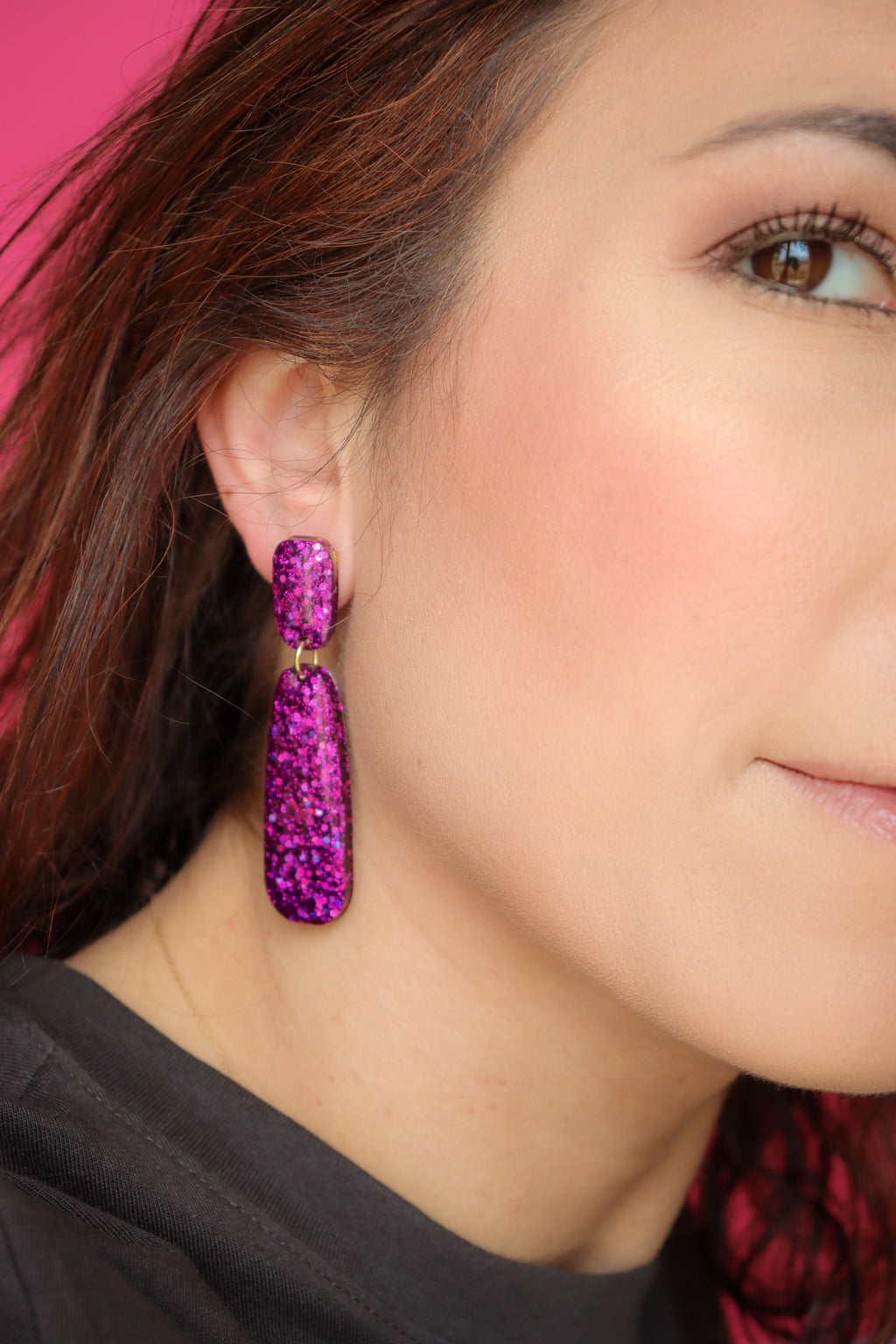 Boucles d'oreilles Gwen Deep Violet